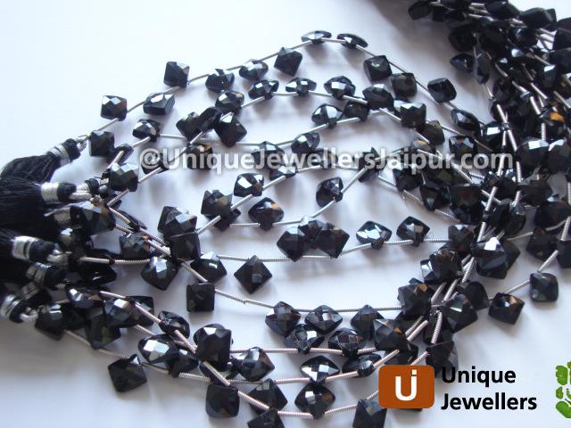 Black Spinel Faceted Kite Beads